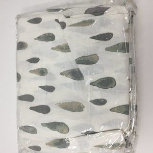 Shower Curtain NIP Gray/Blue Raindrops